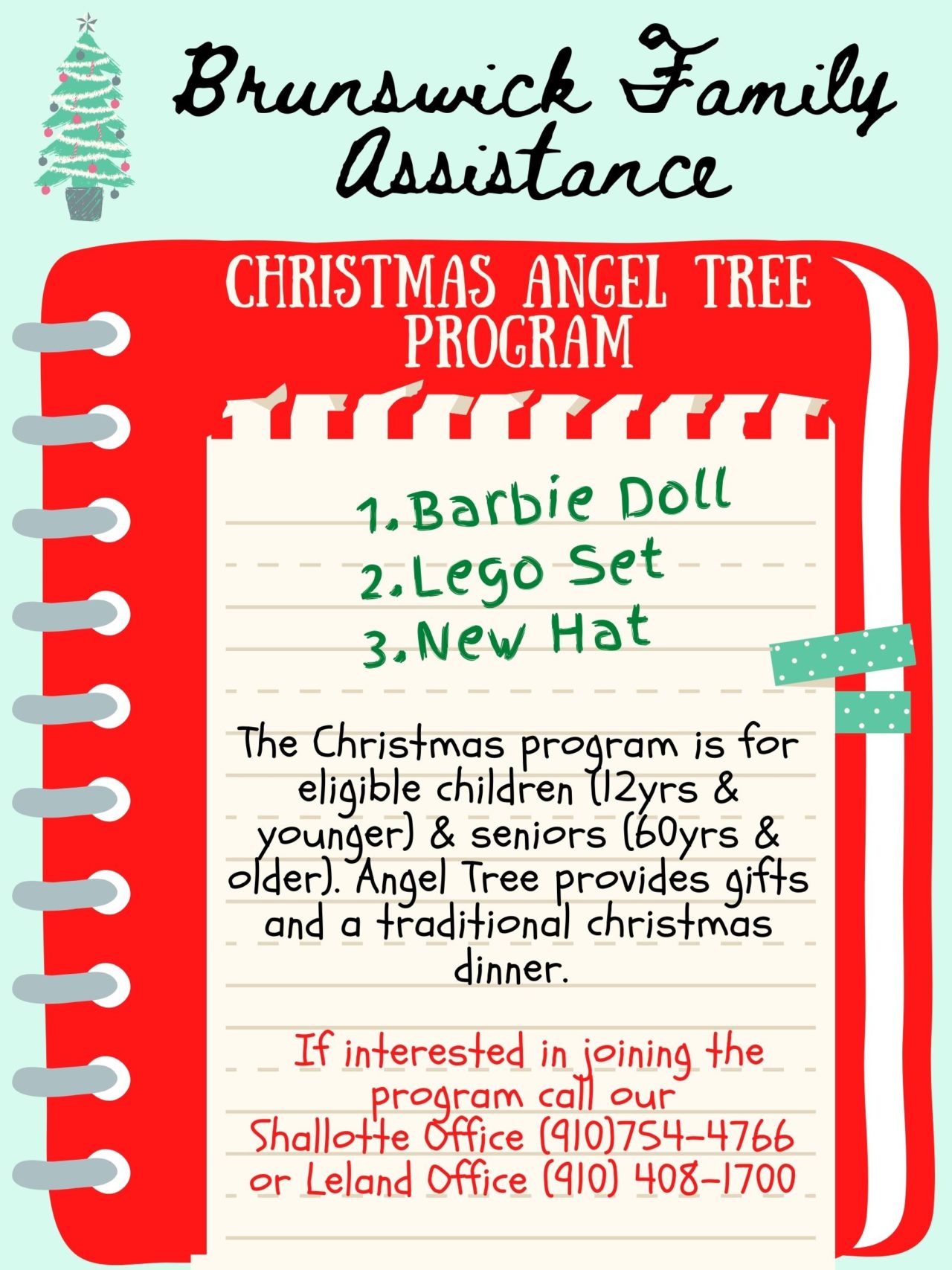 BFA’s Annual Angel Tree Program Brunswick Family Assistance